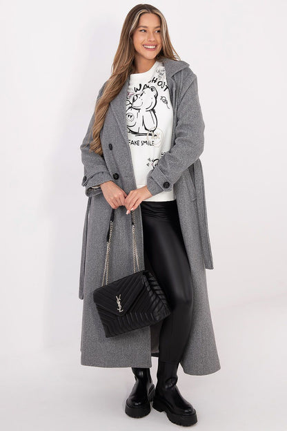 Close-up view of the luxurious cotton-polyester blend fabric of the Sublevel women's printed sweatshirt, highlighting its softness and comfort for everyday wear.