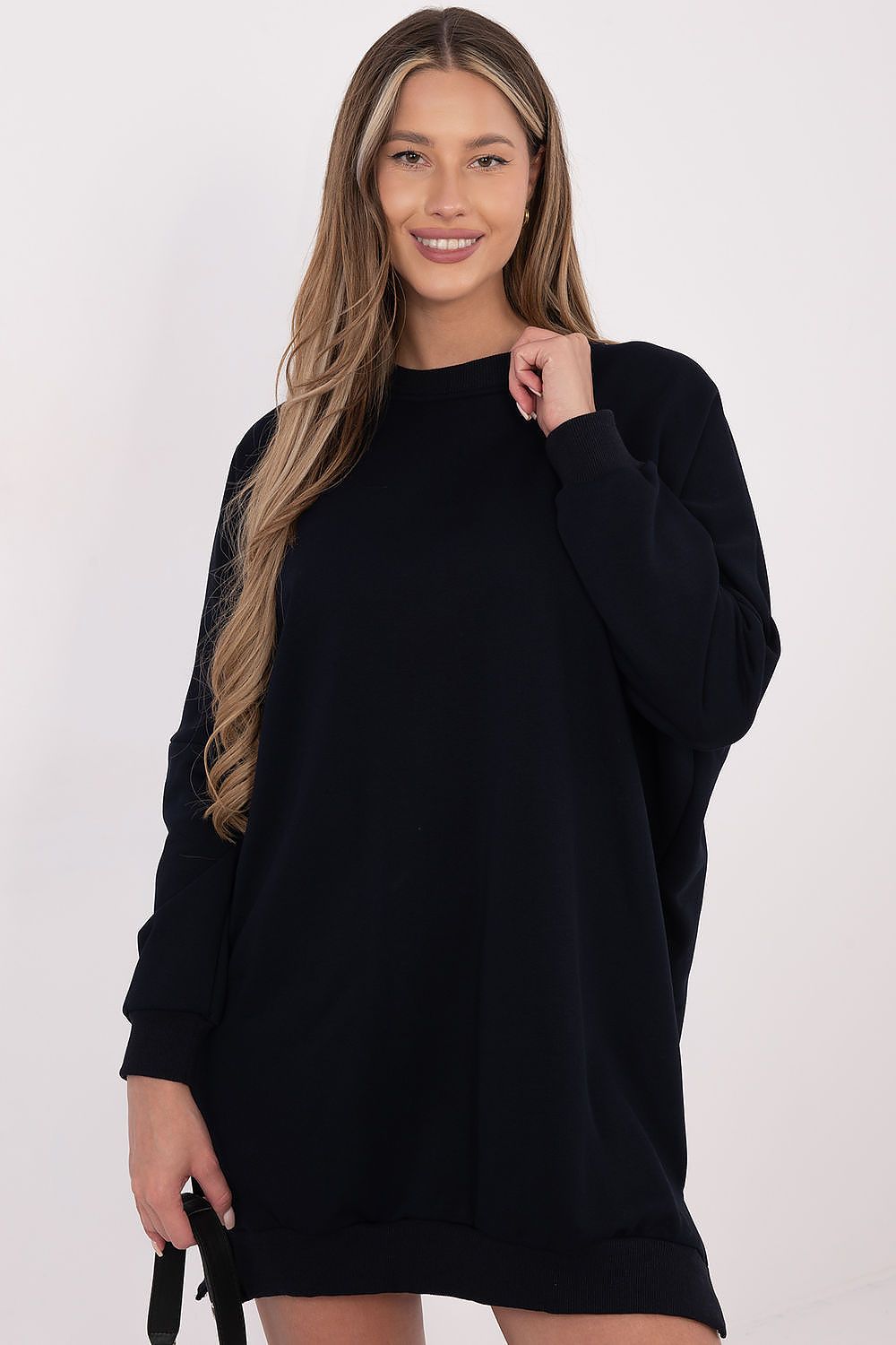 Luxurious comfortable cotton spandex daydress by Relevance, showcasing a loose fit design perfect for everyday wear in a minimalist style.