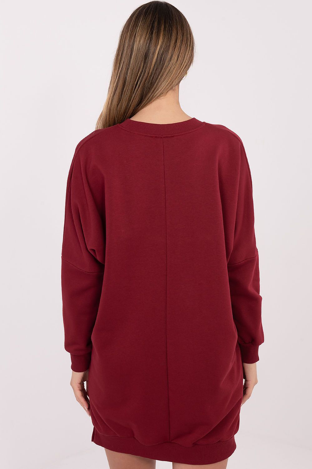 Luxurious short-length cotton spandex dress by Relevance, offering a loose fit ideal for everyday occasions, promoting femininity and comfort.