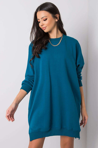 Fashionable cotton spandex daydress by Relevance, exemplifying comfort and elegance, suitable for casual outings or relaxed work environments.