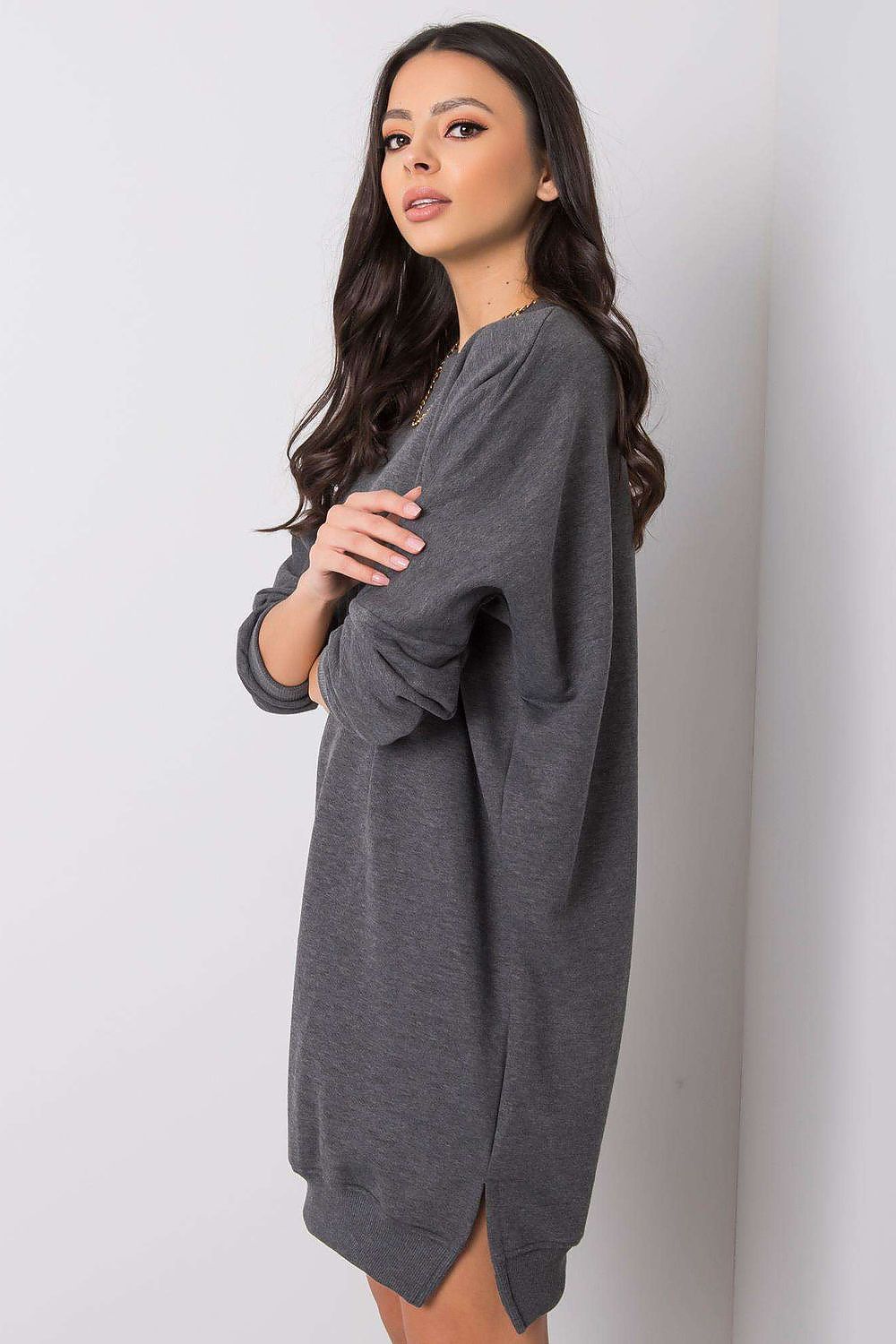 Relevance's soft, breathable Cotton Spandex Daydress elegantly draped, highlighting the smooth colour scheme that complements a modern, sporty feminine look.