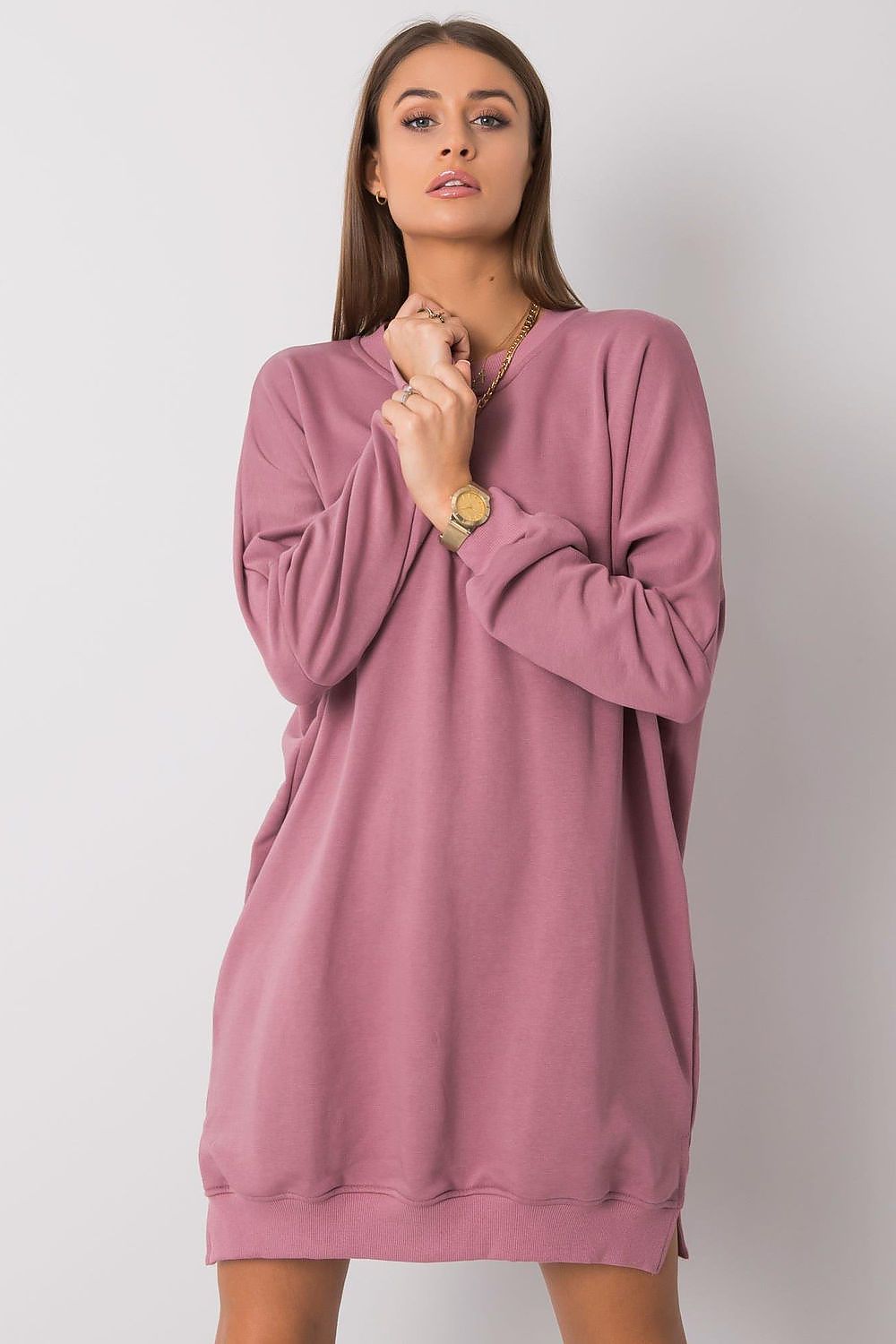 Stylish Relevance Cotton Spandex Daydress displayed in a casual outfit, perfect for work, walks, or gatherings with friends, ensuring all-day comfort and sophistication.
