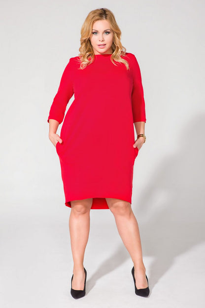 Tessita 3/4 sleeve elegant daydress, designed with pockets and a stylish tuba cut.