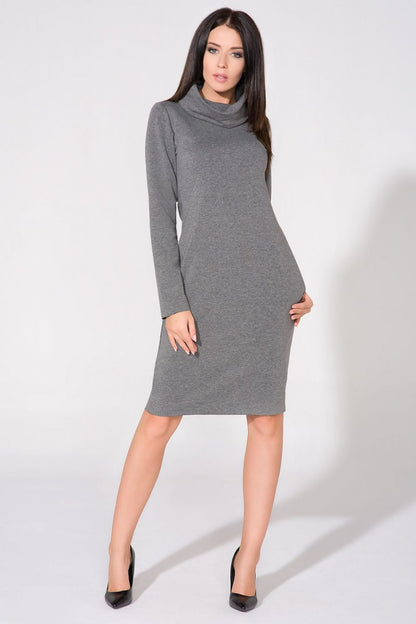 Elegant Knit Dress with Raw Edges and Seam Pockets by Tessita - Showcasing refined craftsmanship and contemporary style.