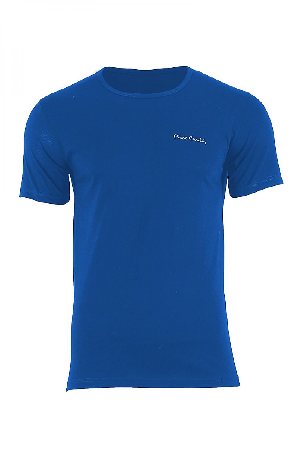 Luxury Pierre Cardin men's authentic cotton t-shirt featuring a classic neckline and hologram label, showcasing high-quality fabric and elegant design.