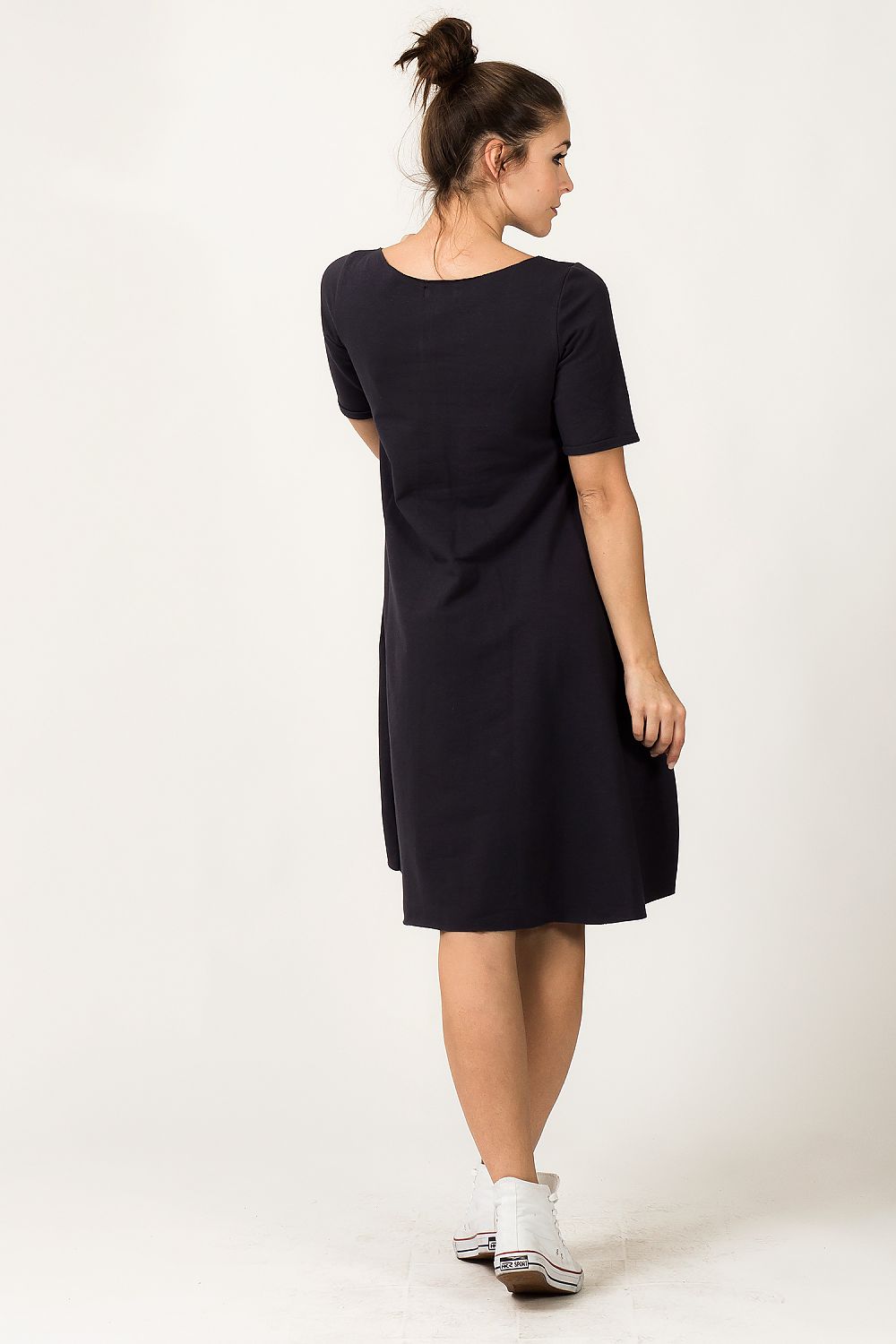 Distinctive Tessita Grey Quilted Daydress, merging casual sophistication with a unique design, perfect for various occasions.