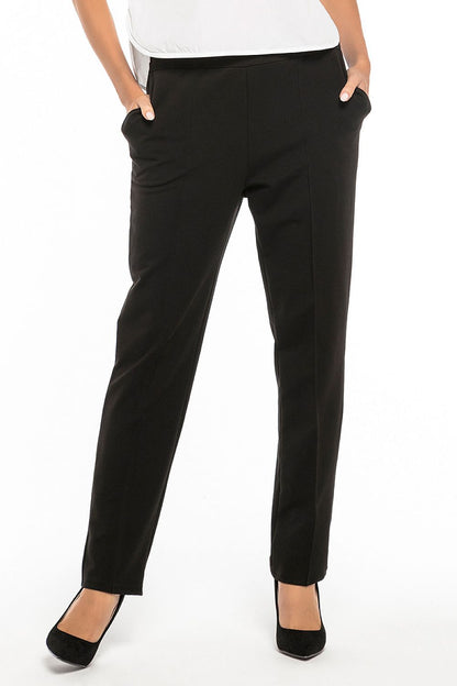 Stylish and comfortable cotton knit trousers with pockets by Tessita, ideal for any elegant occasion.