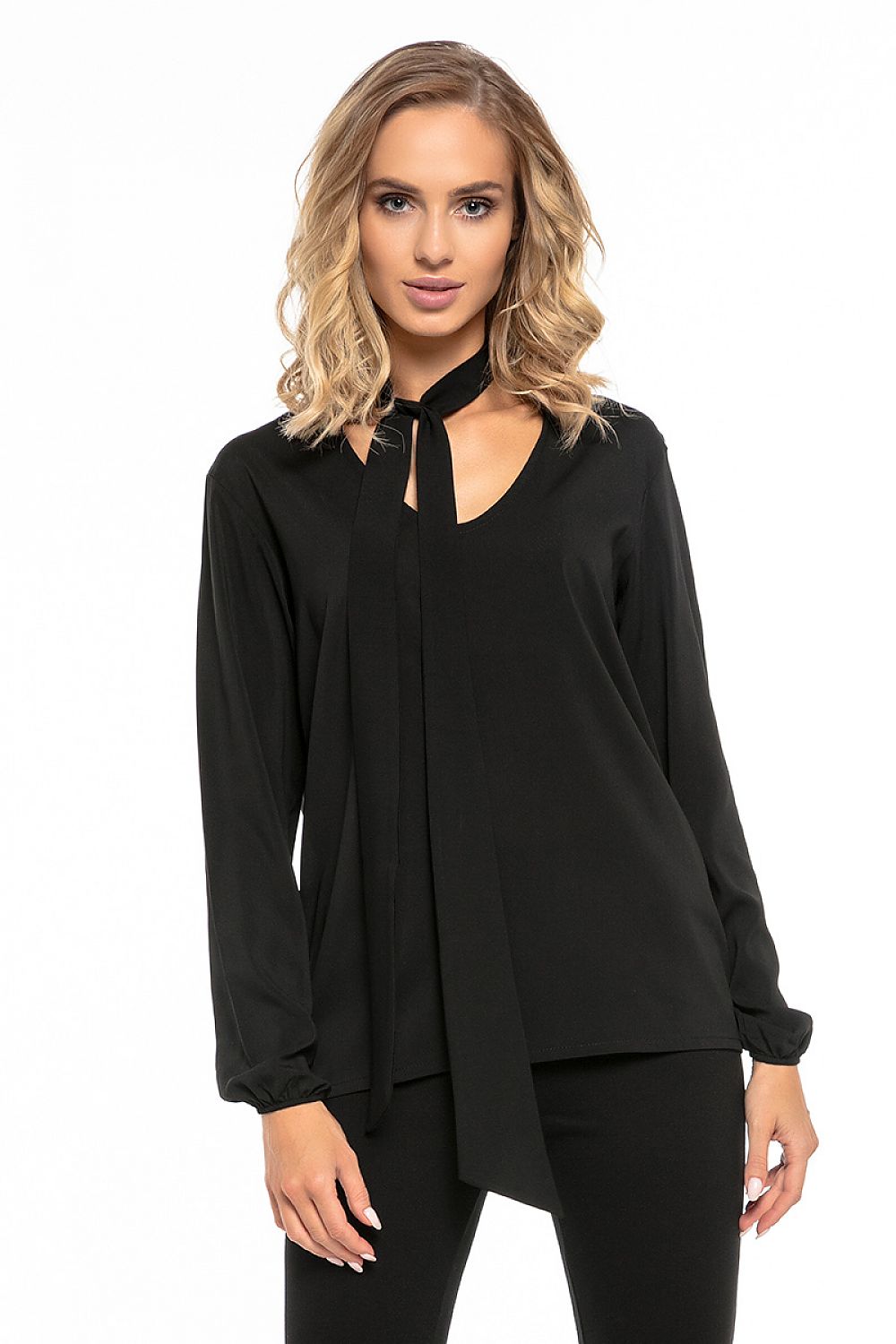 Stylish Tessita blouse highlighting its luxurious chiffon fabric and elegant design.