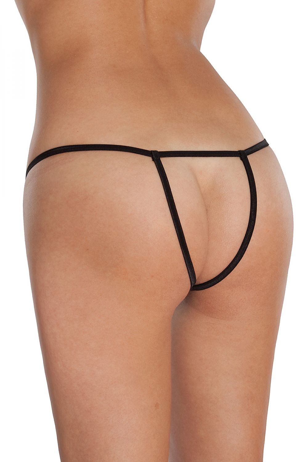 Elegant and provocative SoftLine Collection thongs featuring bold open-back design, perfect for igniting desire.