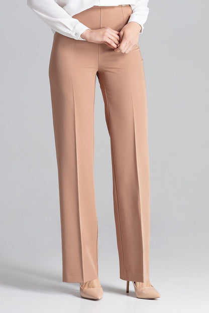Sophisticated Figl Wide Leg Trousers with Covered Zipper, crafted from an elegant polyester and viscose blend, perfect fit for modern women.