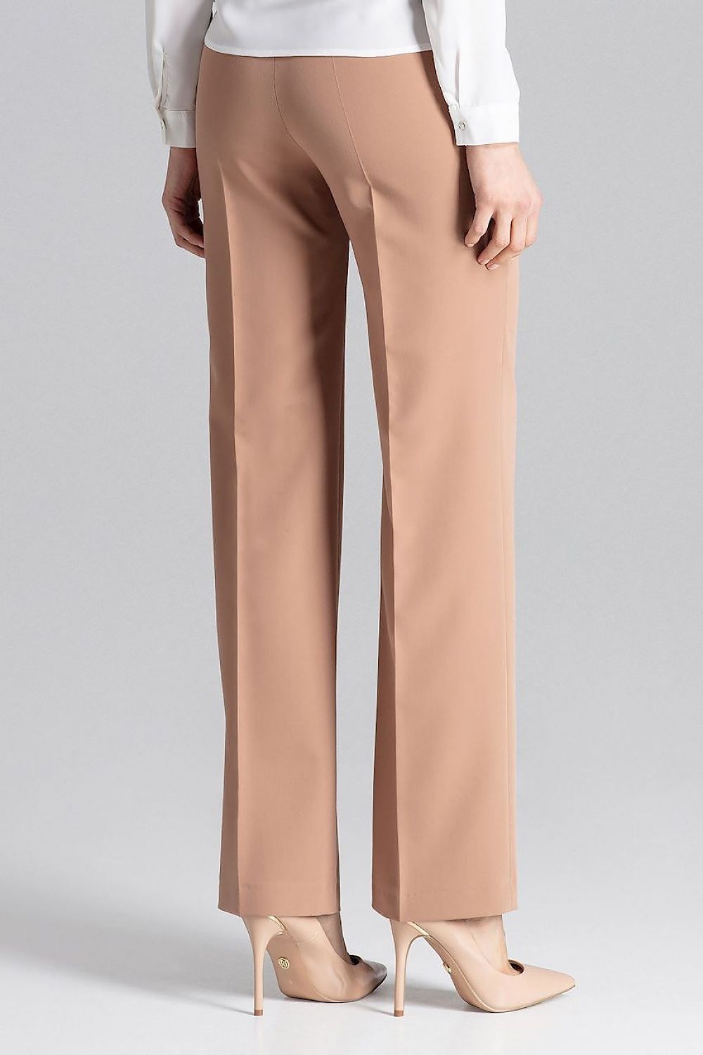 Chic Figl Wide Leg Trousers with sophisticated covered zipper, embodying elegance and refinement for various occasions.