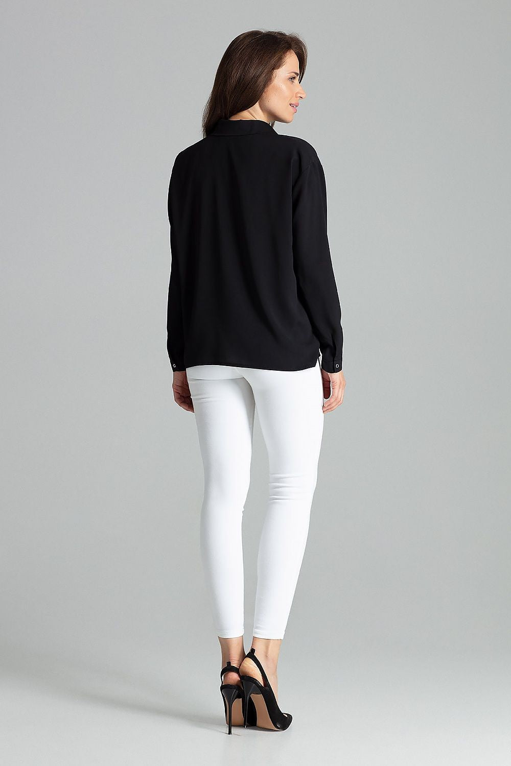 Versatile Lenitif Long Sleeve Button-Up Shirt with a refined pocket detail, perfect for adding a touch of luxury to any outfit.