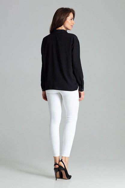 Versatile Lenitif Long Sleeve Button-Up Shirt with a refined pocket detail, perfect for adding a touch of luxury to any outfit.