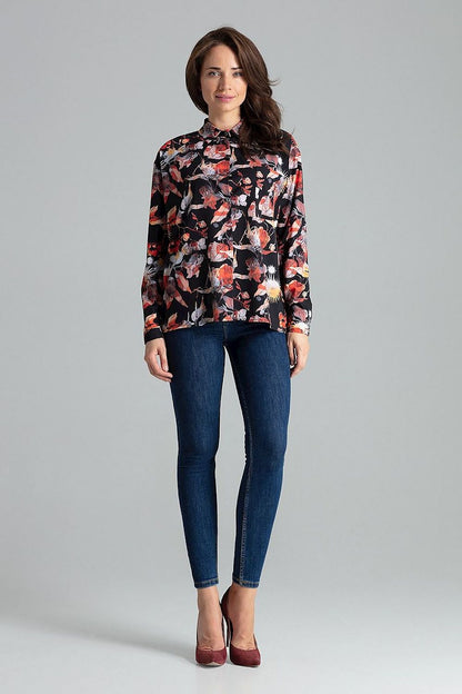 Lenitif Long Sleeve Button-Up Shirt with Pocket, crafted from elegant spandex-blend fabric, showcasing a sophisticated design ideal for upscale attire.