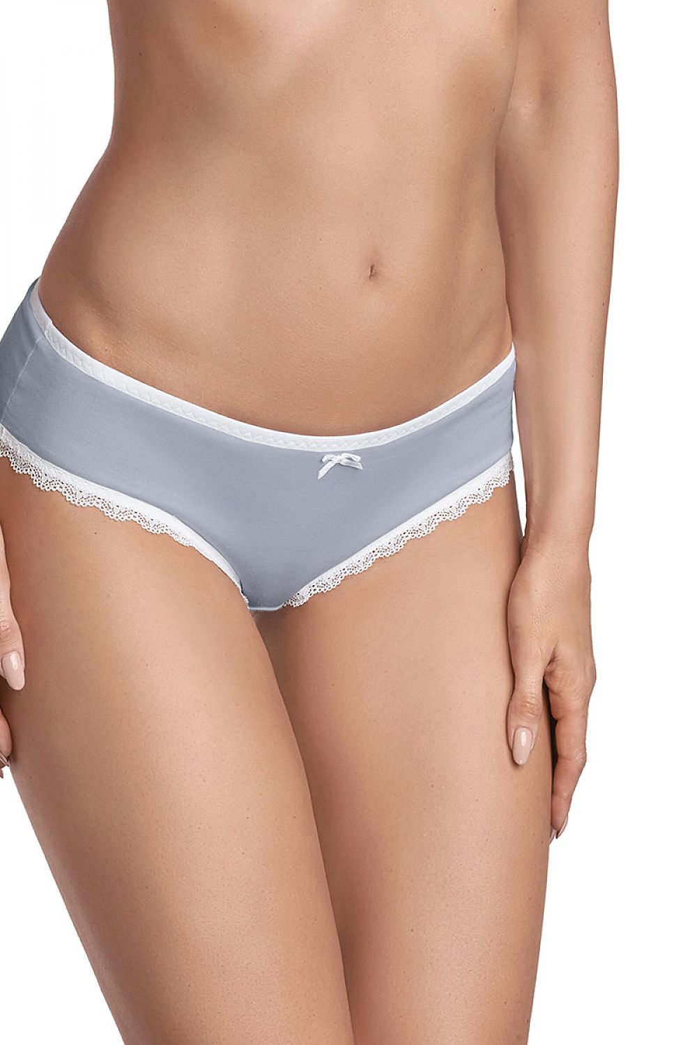 Ewana Silvery Grey Cotton Lace-Trimmed Ladies Panties designed for ultra-feminine fit and superior comfort, featuring delicate lace detailing and premium cotton.