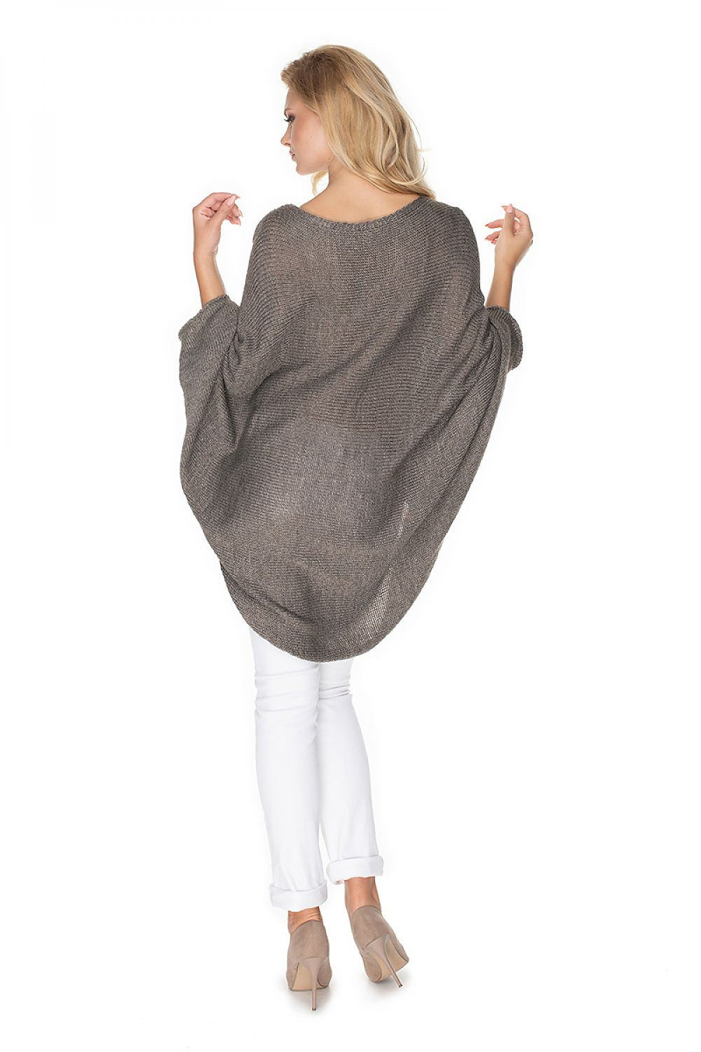 Chic Luxury PeeKaBoo Poncho featuring a sophisticated loose-fit style, perfect for luxury occasions, in EU Size 0.