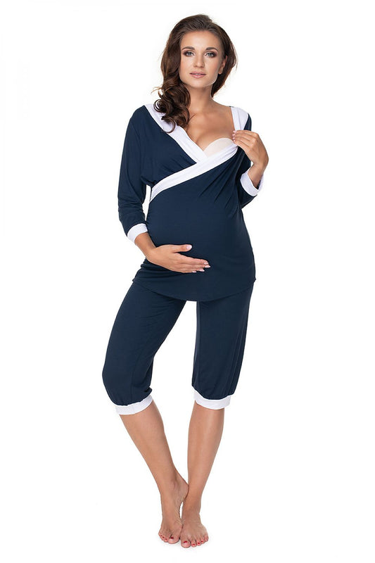Stylish and comfortable Pajamas by PeeKaBoo, perfect for maternity and nursing, featuring a non-compressive panel for ultimate support and relaxation.
