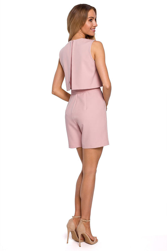 Elegant Moe designer suit showcased from the back, featuring a tailored fit with short legs and double top design, ideal for versatile styling on any occasion.