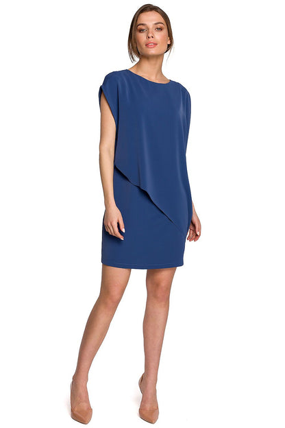 Sophisticated StyLove Daydress, highlighted in an elegant blue tone, offers a flattering silhouette and is worn gracefully by the model.