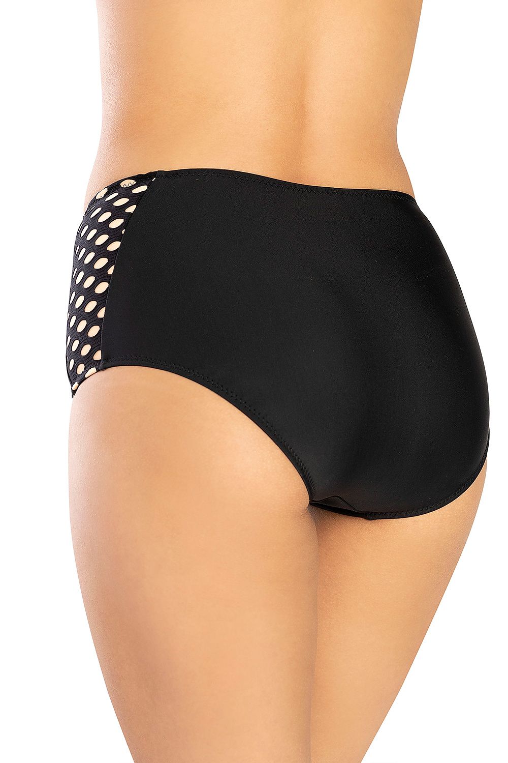 Elegant rear view of luxury Marko swimming panties in black with openwork sides, designed for comfort and style in modern swimwear fashion.