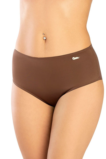 Luxurious brown swimming panties from Marko, crafted from soft Italian fabric, showcasing a comfortable feminine fit.