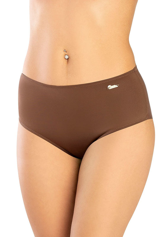 Luxurious brown swimming panties from Marko, crafted from soft Italian fabric, showcasing a comfortable feminine fit.