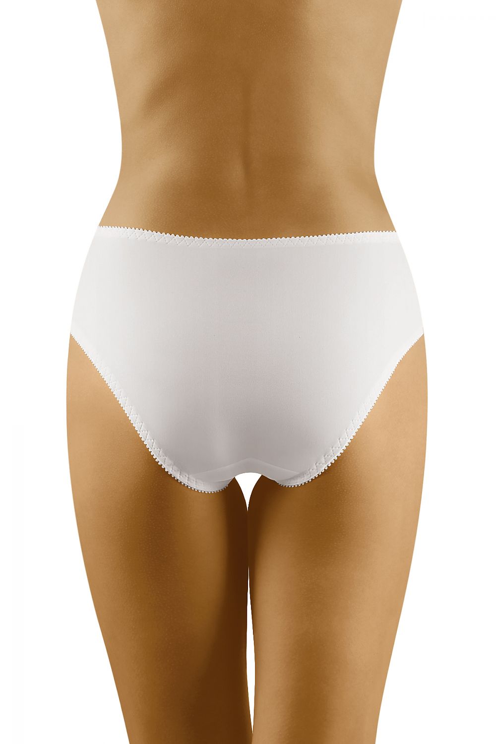 Wolbar Femininity Collection: Back view of luxurious white panties, highlighting the smooth fabric and elegant design for ultimate comfort.