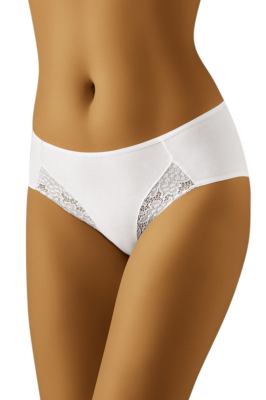 Wolbar Eco-Om Cotton Lace Accented Panties – Comfortable Classic Lingerie featuring delicate lace accents and stylish coverage, ideal for everyday luxury in sizes EU L-XXL.