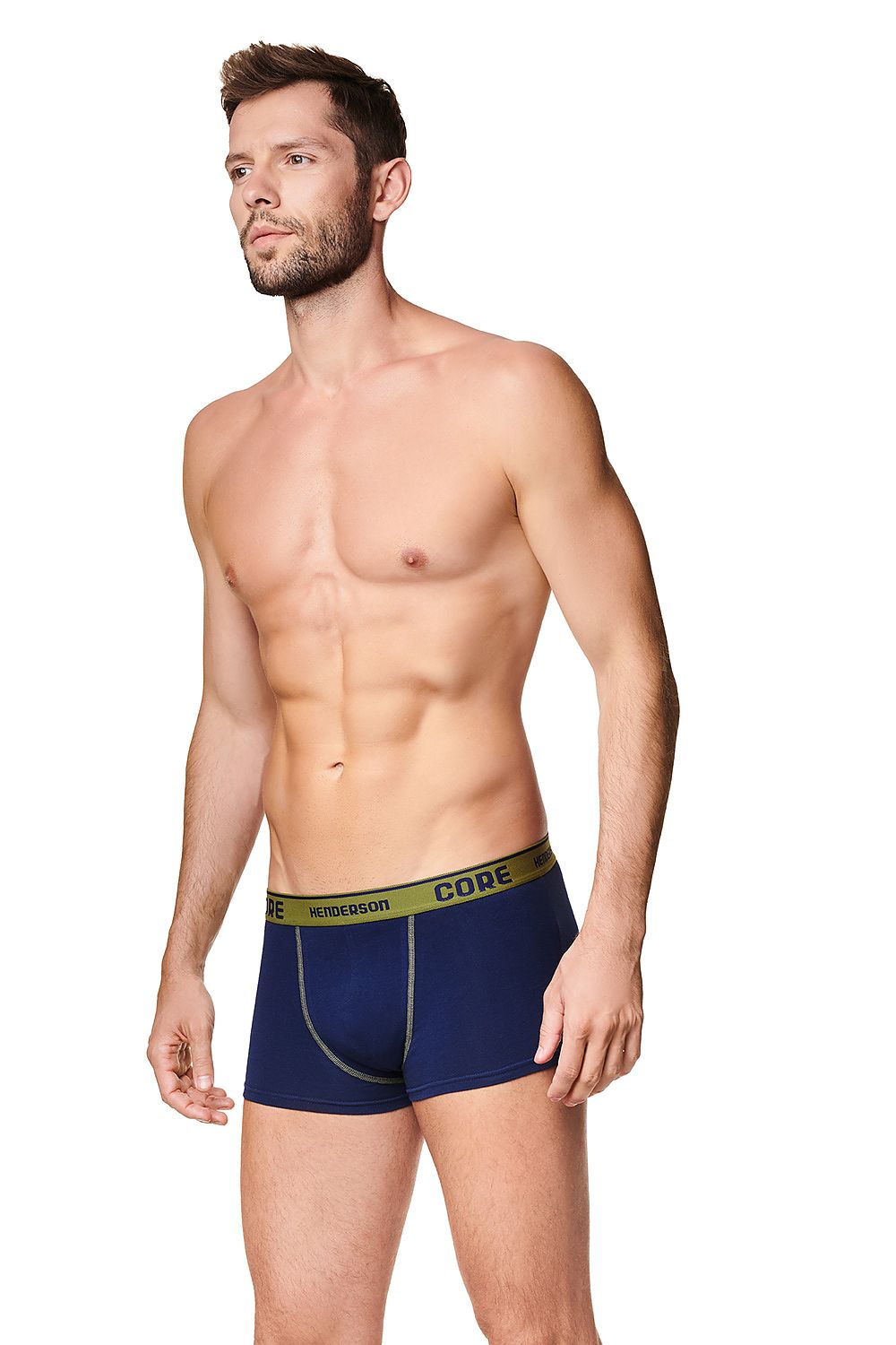 Henderson Designer Boxers Set featuring a navy sporty cut with a printed elastic waistband, showcasing premium comfort and style for modern men.
