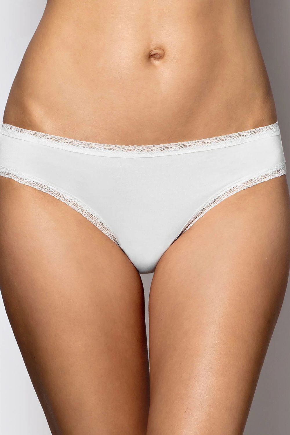 Elegant Atlantic white modal lace trim panties, showcasing soft comfort and feminine design, perfect for a luxurious lingerie collection.