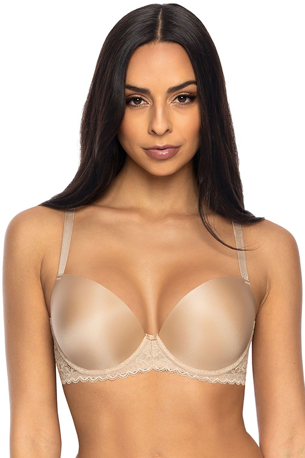 Elegant luxury lace push-up bra showcasing smooth cups and delicate lace detailing, designed for a perfect comfort fit and supportive lift.