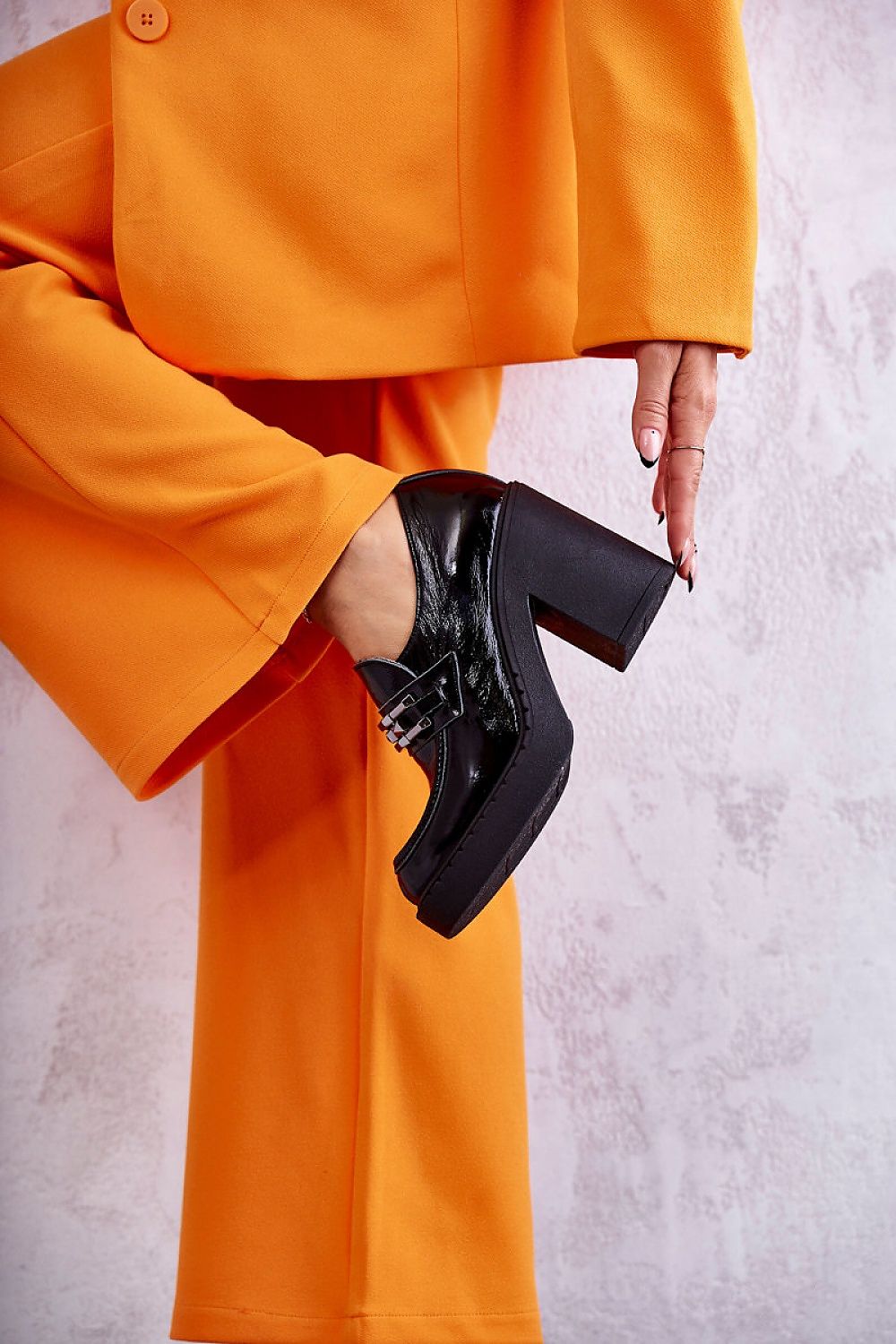 Elegant Semi-Boots With 7.5Cm Heel, featuring a chic design with a padded heel counter for a secure fit.