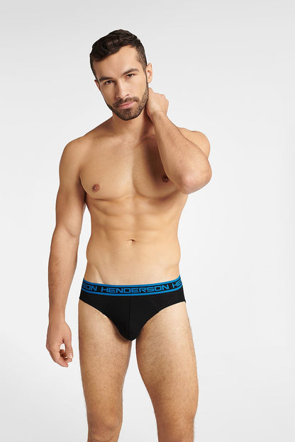 Henderson Men's Cotton Briefs Featuring Comfort Elastic Band - Luxuriously crafted classic fit in 95% cotton, available in European sizes L to XXL.