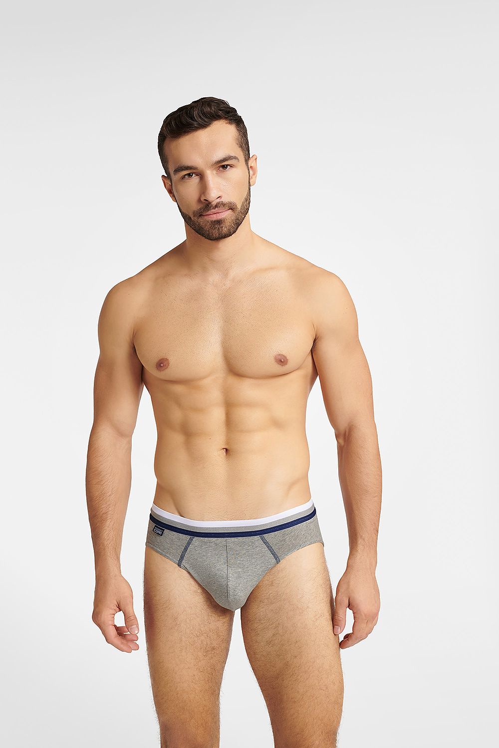 Henderson Men's Premium Cotton Briefs with Soft Elastic Waistband, stylishly displayed in a luxurious setting, Pack of 2, available in EU Sizes L-XXL.