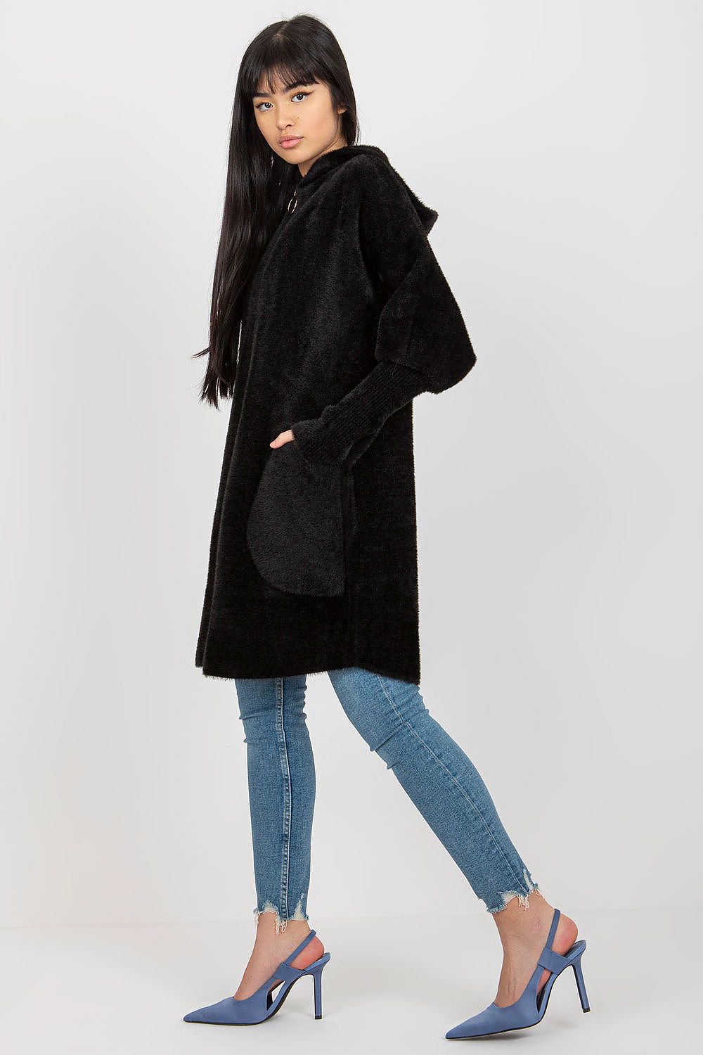 Stylish Luxury Women's Coat MBM featuring long sleeves, a contemporary zippered front and generous pockets for practicality.