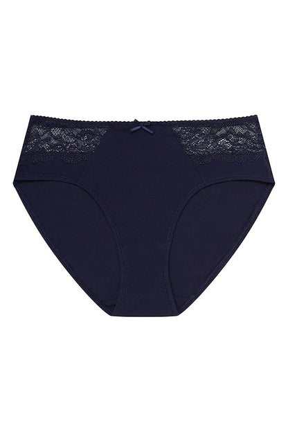 Henderson HALLY Classic Cotton Lace Panties 2-Pack for Women - Elegant Comfort Fit with soft cotton and lace inserts.