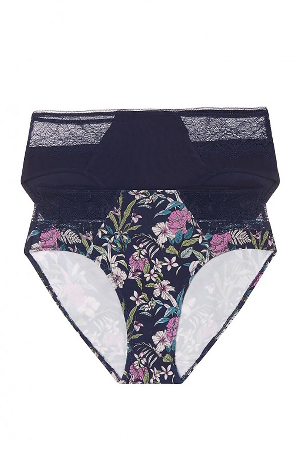 Close-up view of the Henderson HALLY Classic Cotton Lace Panties highlighting the intricate lace detailing.