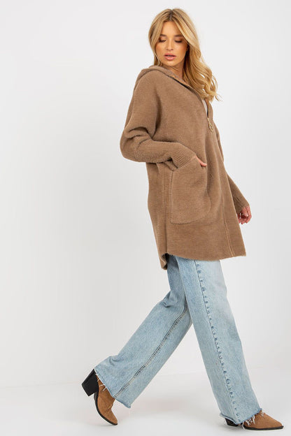 Luxury Women's Coat MBM with Hood, Long Sleeves, Zippered Design & Large Pockets - Perfect blend of fashion and functionality for the modern woman.