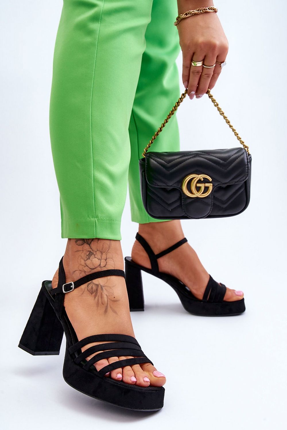 Sophisticated black women's heel sandals with sleek design and adjustable straps, perfect for various occasions, crafted from high-quality eco suede by Step in Style.