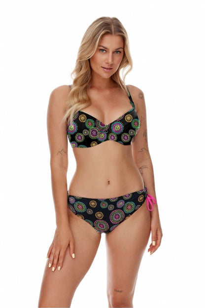 Elegant Lupo Line Women's Swimming Bra featuring underwire support, adjustable straps, and a vibrant knitted fabric design, ideal for enhancing curves with luxurious comfort.