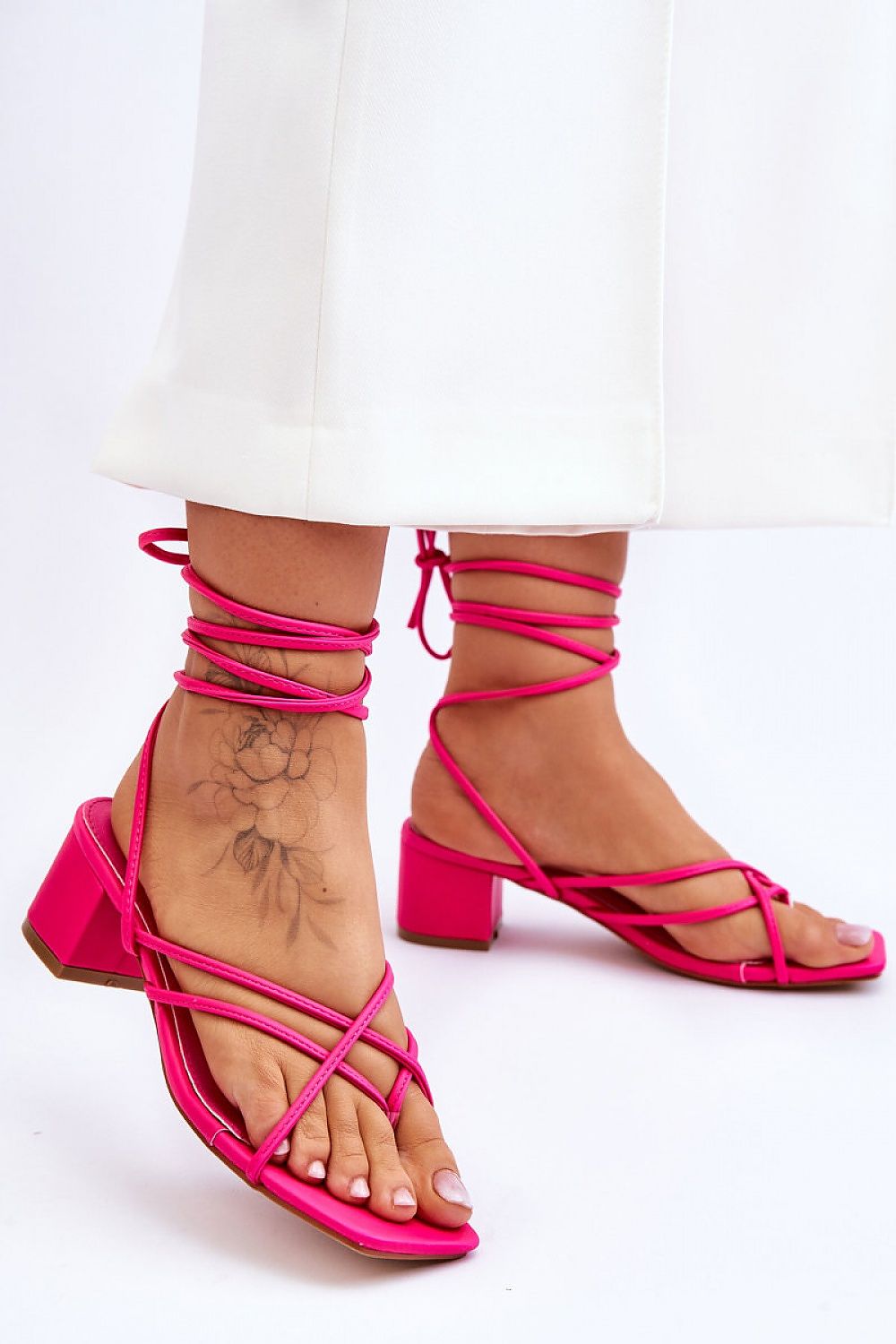 Luxury unique strappy sandals by Step in Style featuring airy flip flop design, thin straps, and 5 cm heel for elevated comfort and elegance.