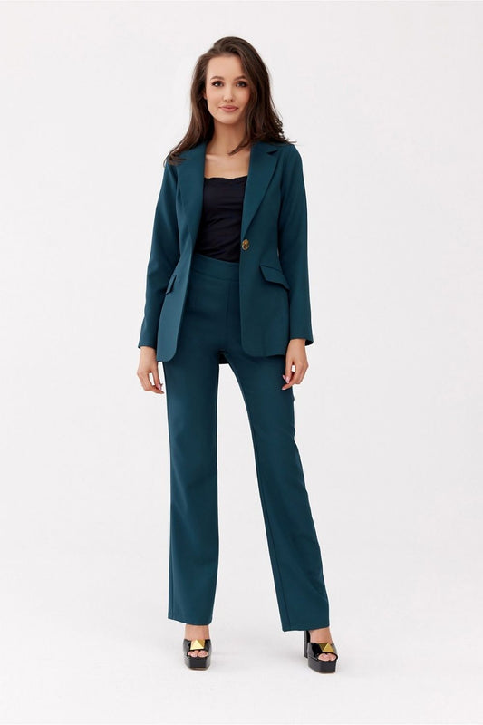 Stylish and luxurious Roco Fashion women's straight trousers showcasing a classic design and graceful silhouette, perfect for both formal events and casual outings.