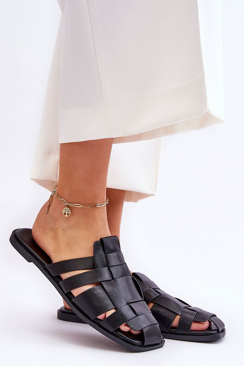 Stylish Eco Leather Classic Women's Flip-Flops by Step in Style, featuring a non-slip sole perfect for summer elegance.