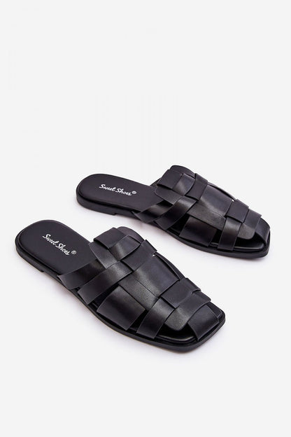 Luxury women's slip-on flip-flops made with eco leather by Step in Style, showcasing a chic design for hot days.