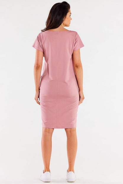 Chic and comfortable summer mini dress with short sleeves, crafted by Infinite You from premium cotton.