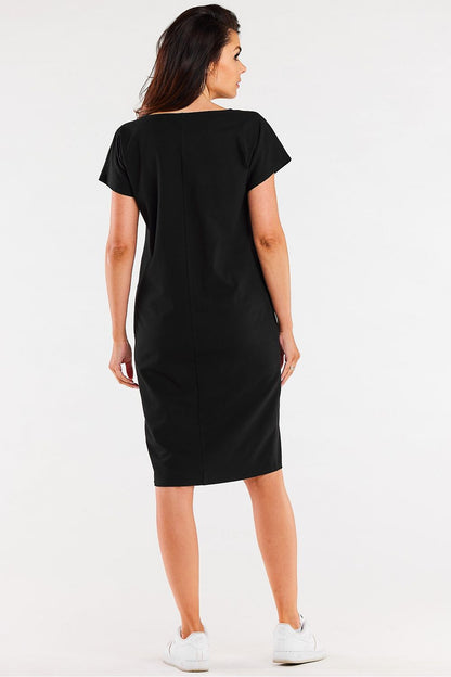 Stylish cotton mini dress with short sleeves by Infinite You, showcasing comfort and luxury for summertime outings.