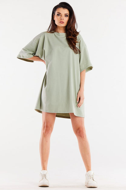 Chic daydress by Infinite You in a captivating wide-cut design, made from luxurious cotton and perfect for elegant summer outings.