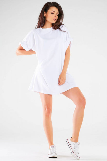 Close-up view of the fabric of Infinite You's wide-cut daydress, highlighting the premium 92% cotton quality and luxurious feel.