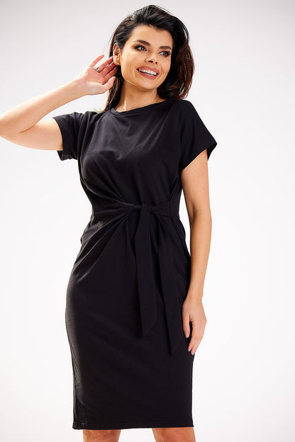 Stylish flat lay of the Infinite You asymmetrical midi dress, displaying its elegant design and quality craftsmanship, perfect for luxury fashion enthusiasts.