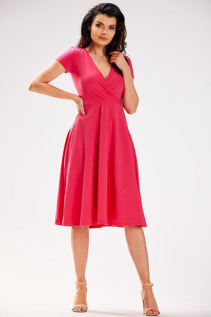 Detail image of the Infinite You midi dress, crafted in Poland with soft cotton and Lycra blend for a perfect fit.